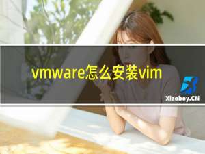 vmware怎么安装vim