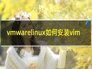 vmwarelinux如何安装vim