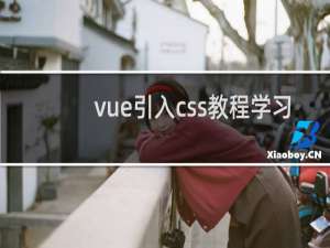 vue引入css教程学习