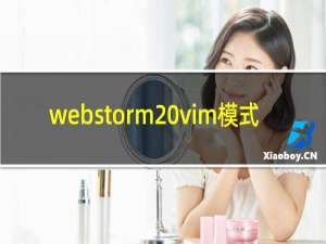 webstorm vim模式