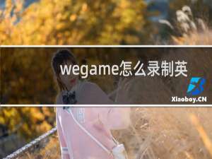 wegame怎么录制英雄联盟视频