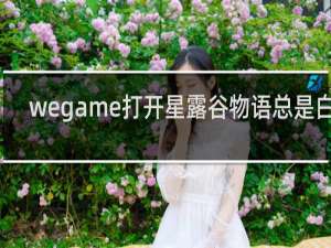 wegame打开星露谷物语总是白屏