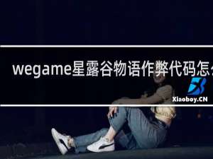 wegame星露谷物语作弊代码怎么用
