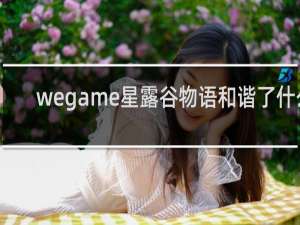 wegame星露谷物语和谐了什么