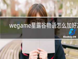 wegame星露谷物语怎么加好友