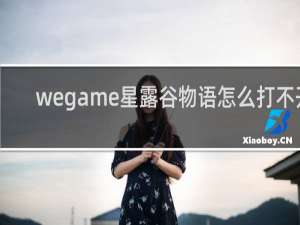 wegame星露谷物语怎么打不开