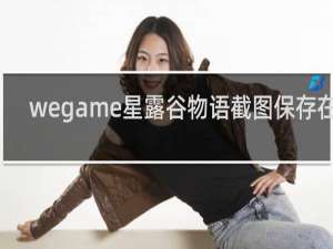 wegame星露谷物语截图保存在哪