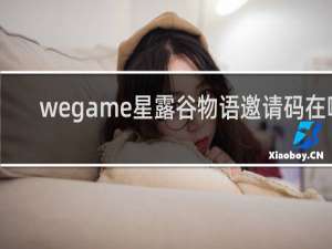 wegame星露谷物语邀请码在哪
