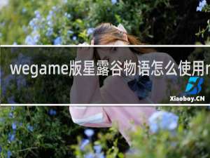 wegame版星露谷物语怎么使用mod