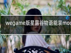 wegame版星露谷物语能装mod吗