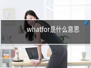 whatfor是什么意思