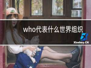 who代表什么世界组织