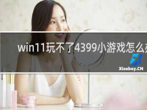 win11玩不了4399小游戏怎么办