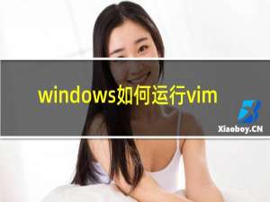 windows如何运行vim