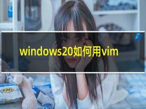 windows 如何用vim