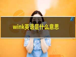 wink英语是什么意思