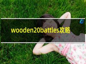 wooden battles攻略