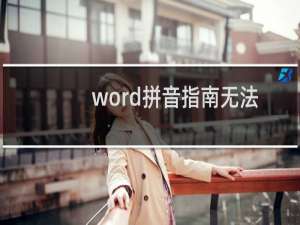 word拼音指南无法使用