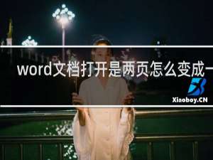 word文档打开是两页怎么变成一页