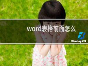 word表格前面怎么添加一个空白行?