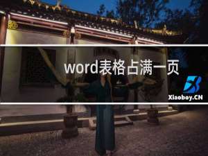 word表格占满一页但多了一页空白怎么删除