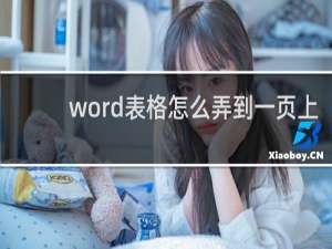 word表格怎么弄到一页上