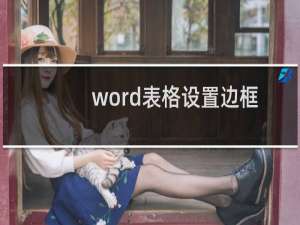 word表格设置边框线颜色和样式方法
