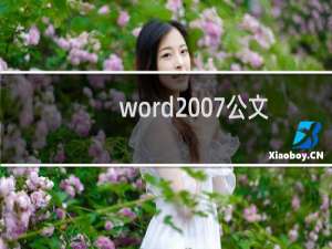 word2007公文标准页码插入详细步骤