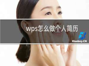 wps怎么做个人简历