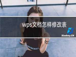 wps文档怎样修改表格大小
