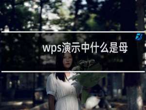 wps演示中什么是母版?