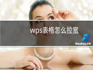 wps表格怎么拉宽？