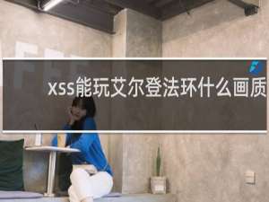 xss能玩艾尔登法环什么画质