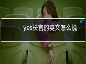 yes长官的英文怎么说