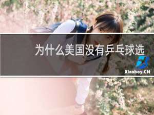 为什么美国没有乒乓球选手