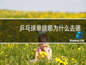乒乓球单晓娜为什么去德国