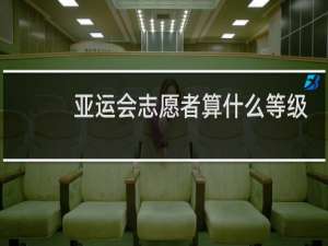 亚运会志愿者算什么等级