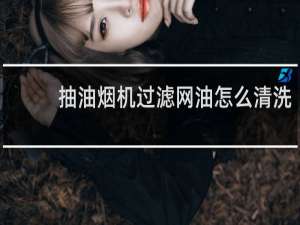 抽油烟机过滤网油怎么清洗 - 抽油烟机网怎么清理