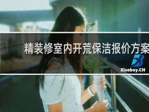 精装修室内开荒保洁报价方案 - 精装修房子需要开荒保洁吗