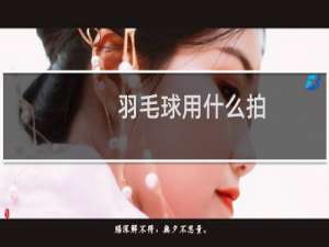 羽毛球用什么拍