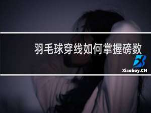 羽毛球穿线如何掌握磅数