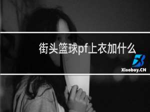 街头篮球pf上衣加什么