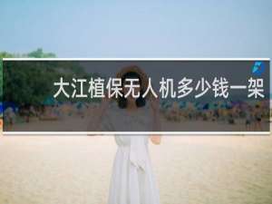 大江植保无人机多少钱一架