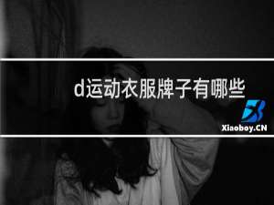d运动衣服牌子有哪些（d开头的运动衣服品牌）