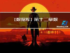 【数据库】第十二章 数据库管理