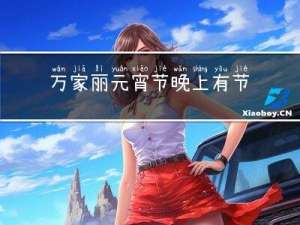 万家丽元宵节晚上有节目吗