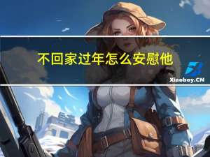 不回家过年怎么安慰他