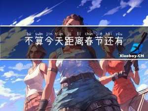 不算今天距离春节还有几天
