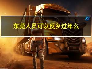 东莞人员可以反乡过年么