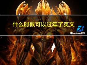 什么时候可以过年了英文